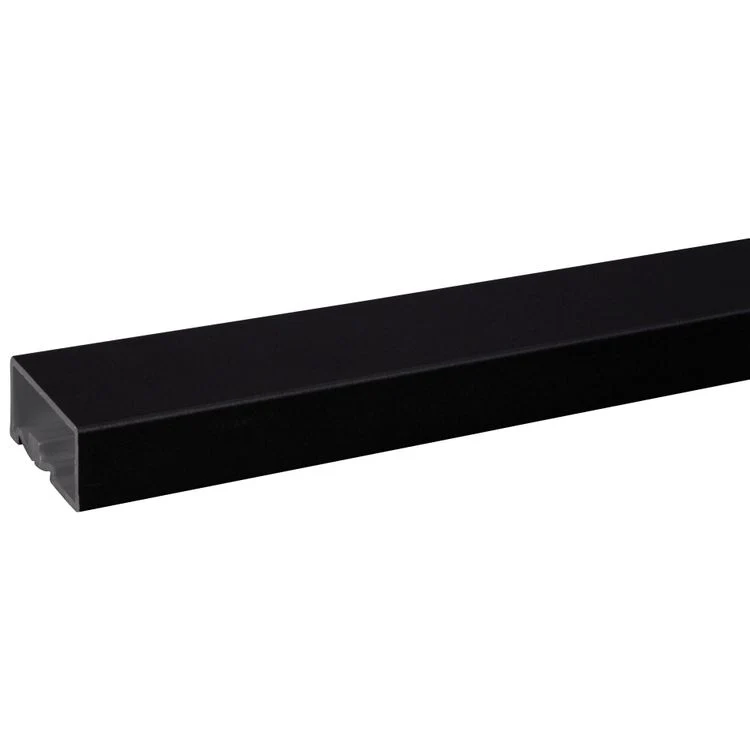 Trapleuning rechthoekig metaal mat-zwart 270x2,5x5cm