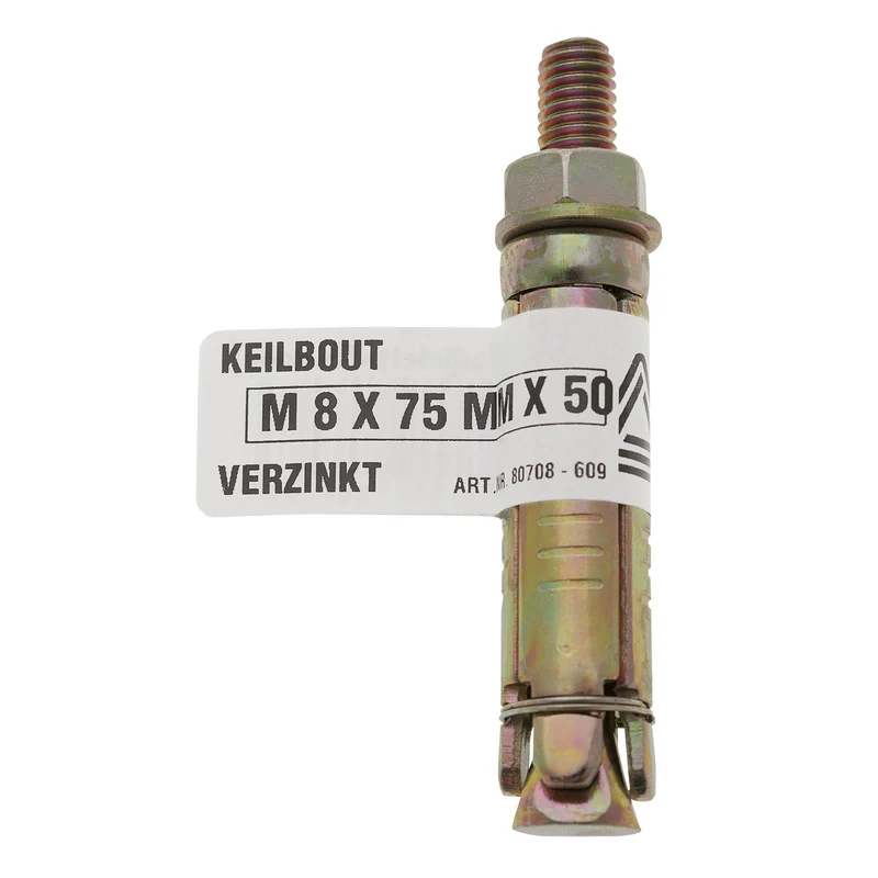 Deltafix keilbout verzinkt M6x60x40cm