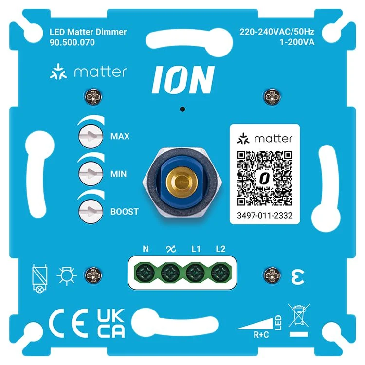 ION Industries inbouw leddimmer blauw 200W