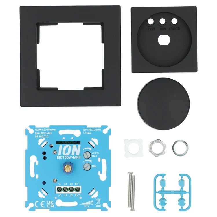 QlinQ inbouw leddimmer zwart 150W