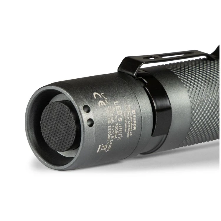 Led's Work LED zaklamp alu antraciet oplaadbaar 1200LM ⌀3,5x15,2cm