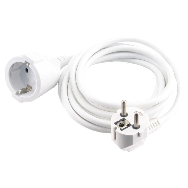 Q-Link verlengsnoer randaarde wit 3m