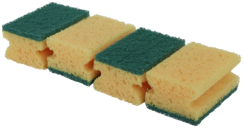 Clean Home schuurspons kunststof 18cm 4st