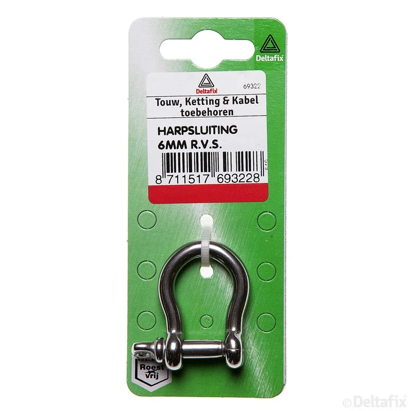 Deltafix harpsluiting RVS 6mm