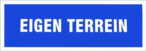 Pickup aanduidingsbord eigen terrein 330x120mm