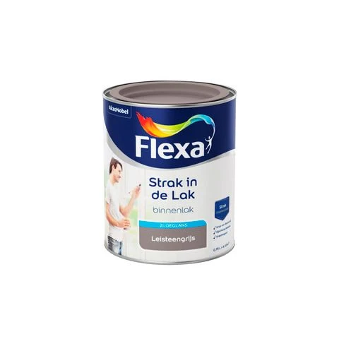 Flexa Strak in de Lak zijdeglans leisteengrijs 750ml
