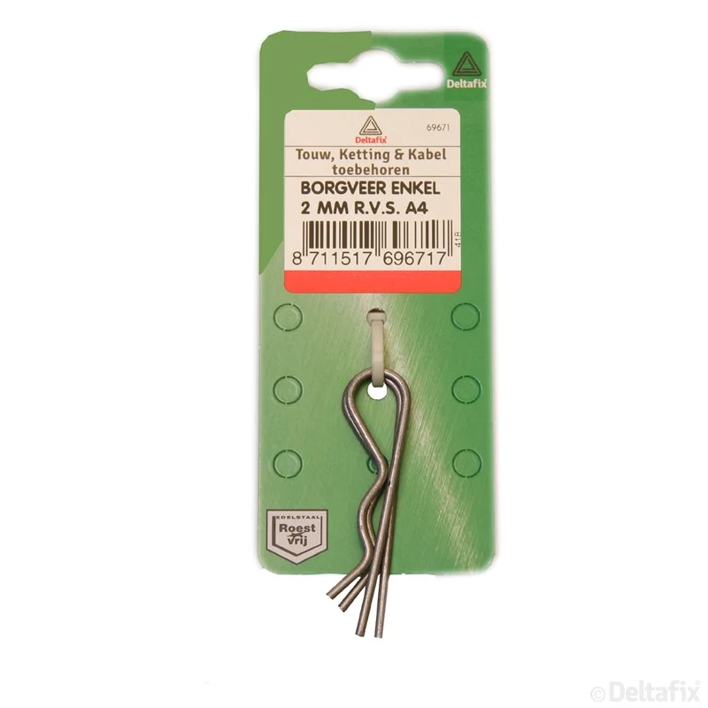 Deltafix borgveer RVS 2mm 2st