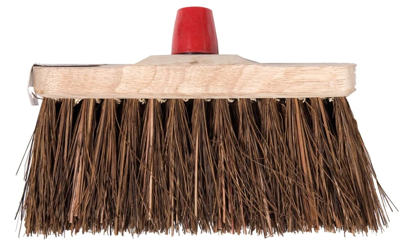 Clean Home straatbezem met dul 28cm natuurvezel