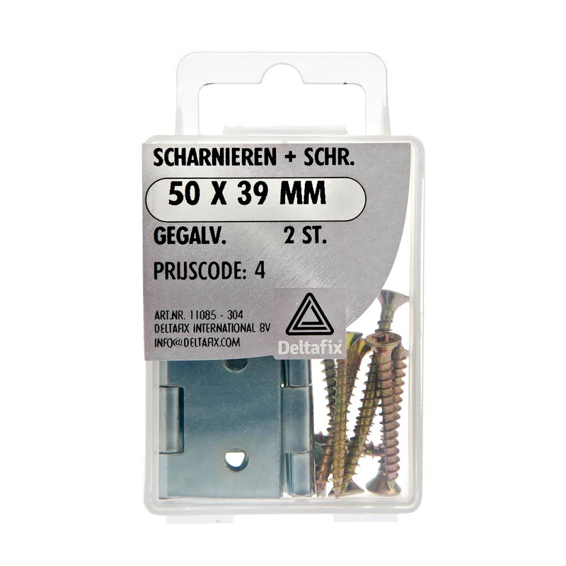 Deltafix scharnier gegalvaniseerd 50x39mm 2st