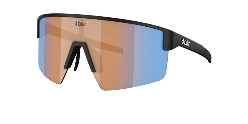 Gafas Sol Bliz P004/Negro Mate/Coral/Naranja Espejo Azul