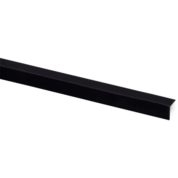 Hoekprofiel kunststof zwart 15x15mm 2,6m