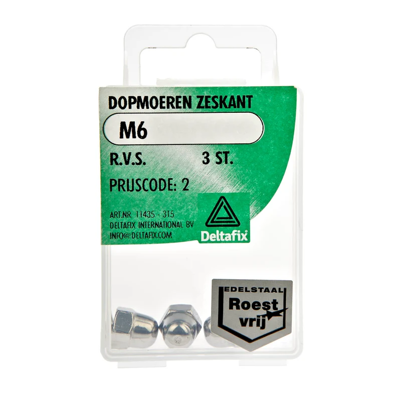 Deltafix dopmoer RVS M8 4st