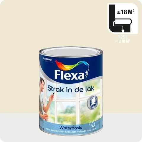 Flexa Strak in de Lak zijdeglans RAL1525 roomwit 750ml