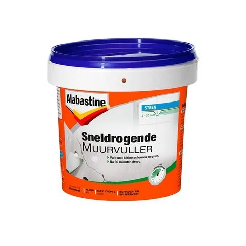 Alabastine sneldrogende muurvuller wit 1kg