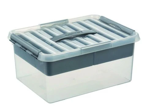 Sunware Q-line opbergbox 15L kunststof transparant 1-vaks