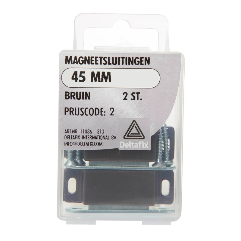 Deltafix magneetsluiting bruin 45mm 2st