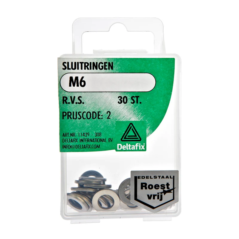 Deltafix sluitring RVS M10x20mm 12st