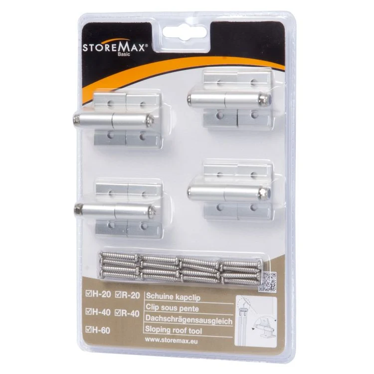 Storemax Basic schuinekap aluminium zilver 22,3x15,1x3,3cm