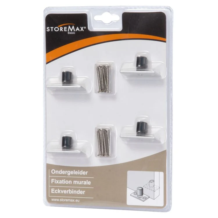 Storemax schuifdeur vloergeleiders Basic grijs aluminium 20cm