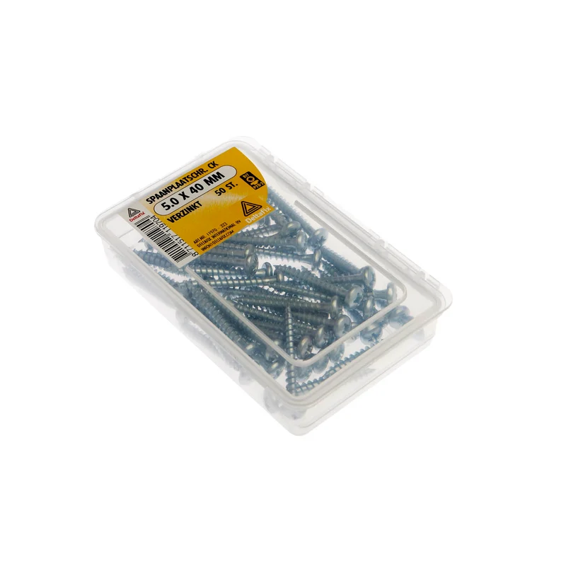 Deltafix spaanplaatschroef pozidrive cilinderkop 5x40mm 50st