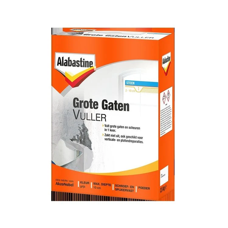 Alabastine grote gatenvuller grijs 2,5kg