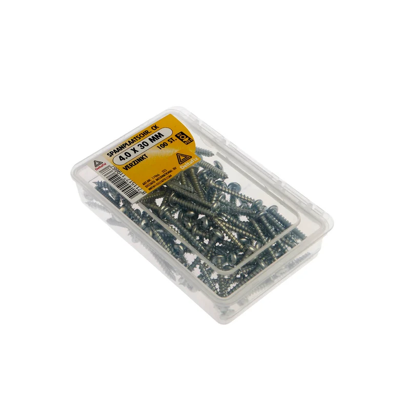 Deltafix spaanplaatschroef pozidrive cilinderkop 4x30mm 100st