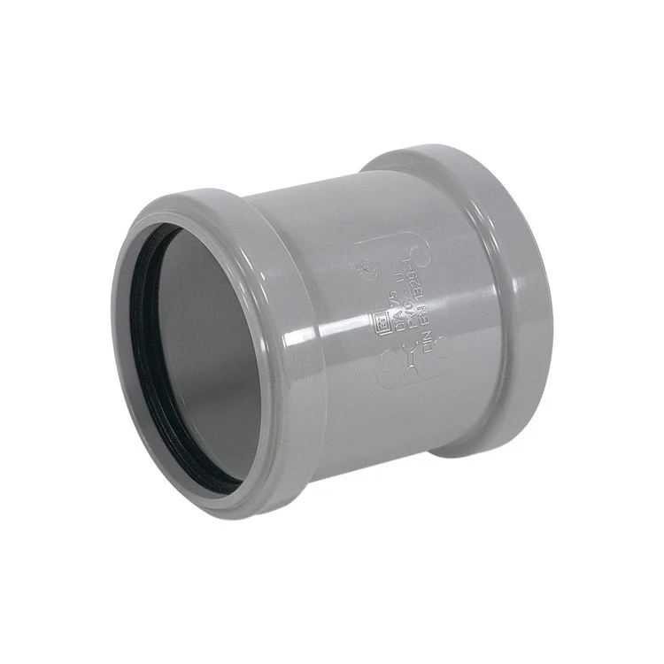 Overschuifmof 2xmanchetmof PVC 50mm