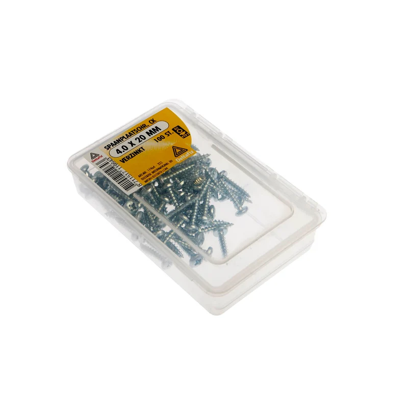 Deltafix spaanplaatschroef pozidrive cilinderkop 4x20mm 100st