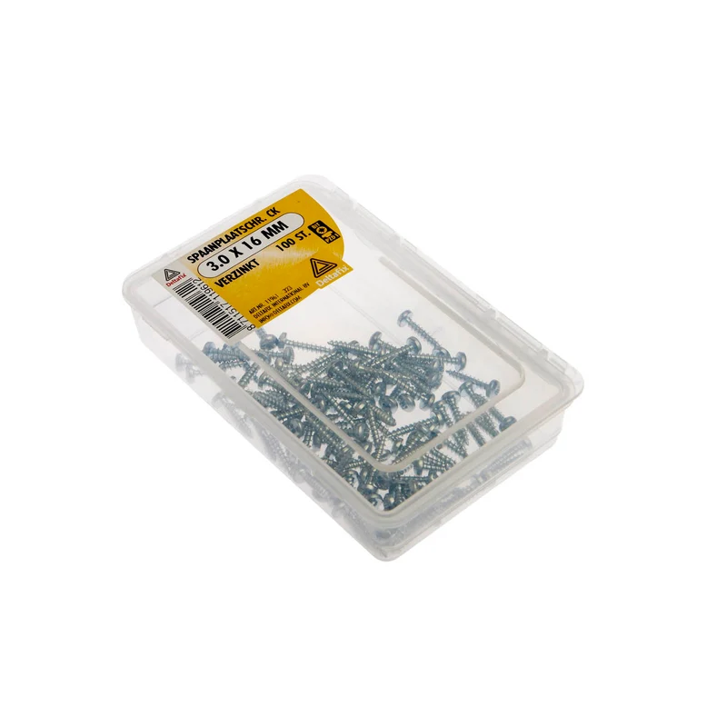 Deltafix spaanplaatschroef pozidrive cilinderkop 3x16mm 100st