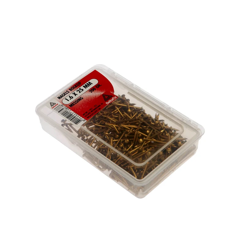 Deltafix draadnagel messing goud 1,6x25mm 200gr