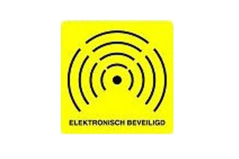 Pickup pictogram elektrische beveiliging 100x100mm