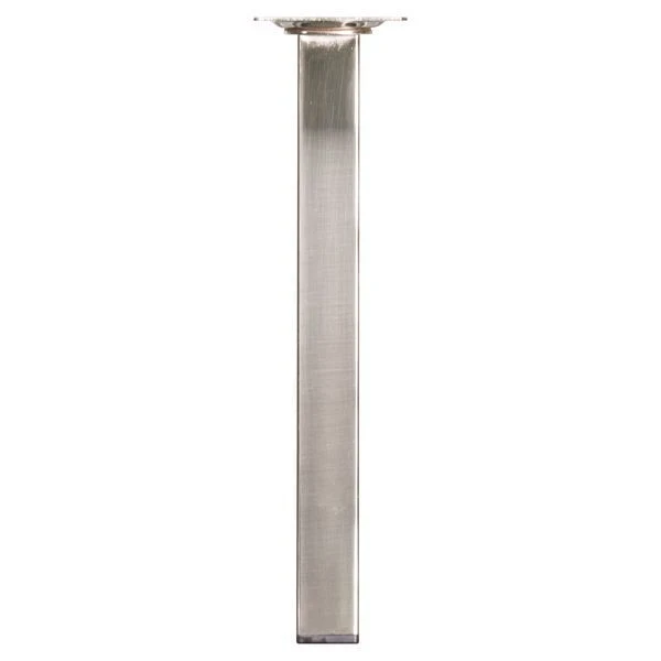 Meubelpoot vierkant RVS zilver 2,5x2,5x25cm