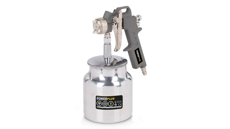Powerplus POWAIR0106 pneumatische verfpistool met onderbeker 750ml