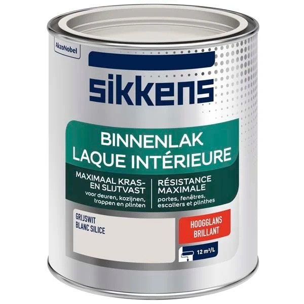 Sikkens Binnenlak hoogglans grijswit 750ml