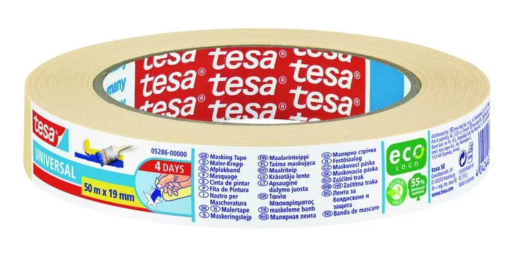 Tesa Economy afplaktape chamois 19mm 50m