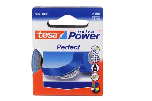 Tesa Extra Power Perfect textieltape blauw 19mm 2,75m