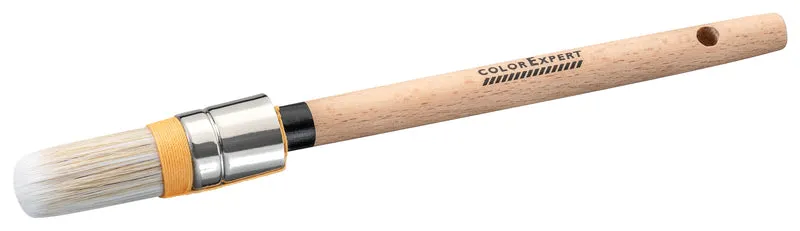 Color Expert patentkwast hout rond wit 2,4cm voor lakverf