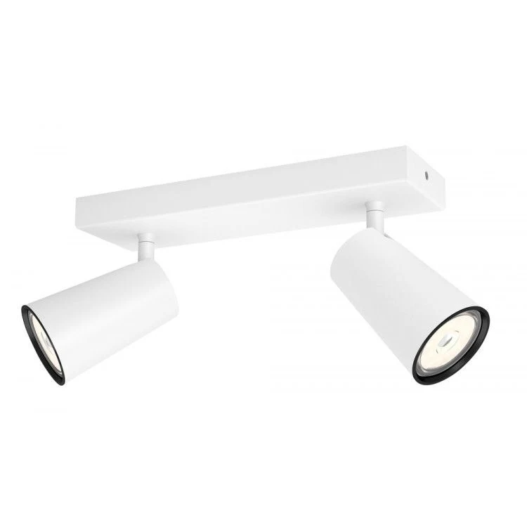 Philips myLiving LED Paisley 2-lichts plafondlamp kantelbaar wit