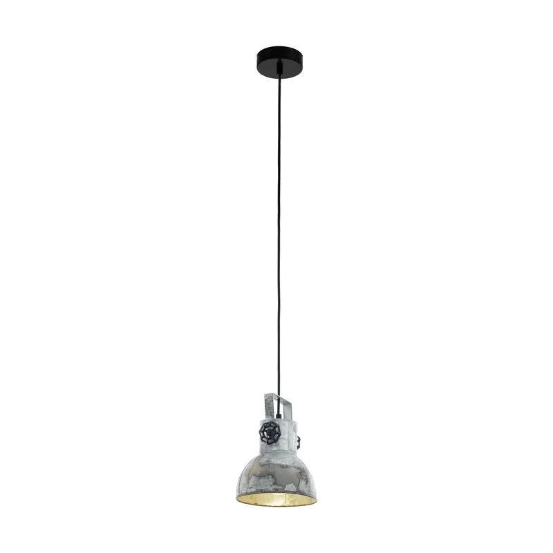 Eglo hanglamp Barnstaple hout/zink