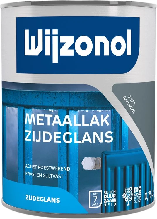 Wijzonol RM metaallak zijdeglans 9121 antraciet 750ml