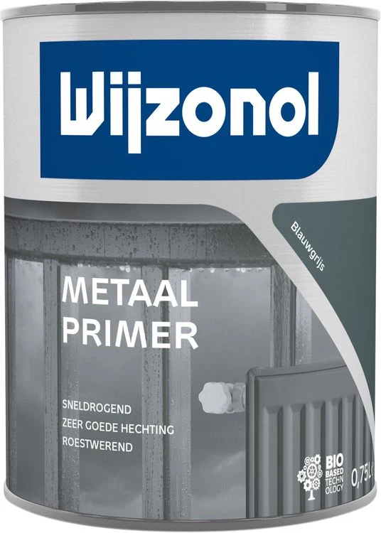 Wijzonol RM metaalgrondverf mat T55 blauwgrijs 750ml