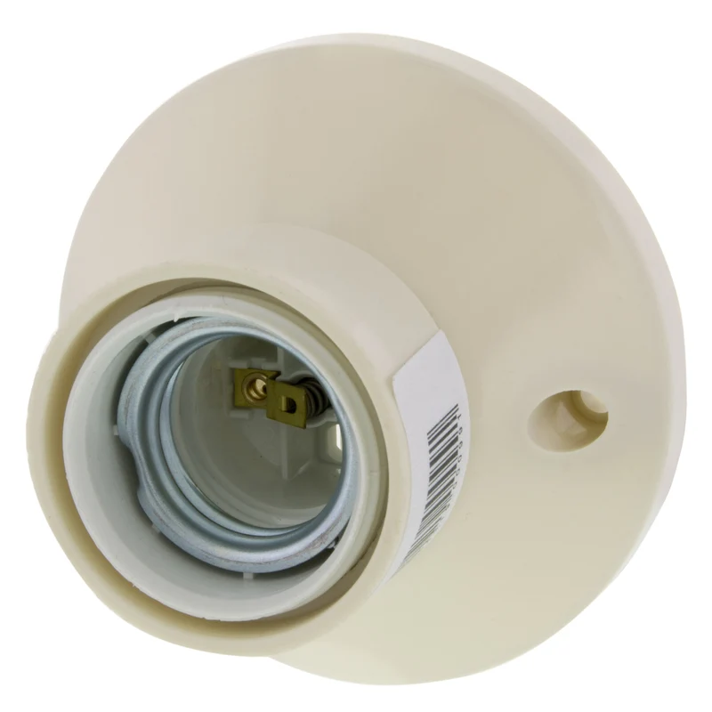 Corodex toneelfitting E27 kunststof creme