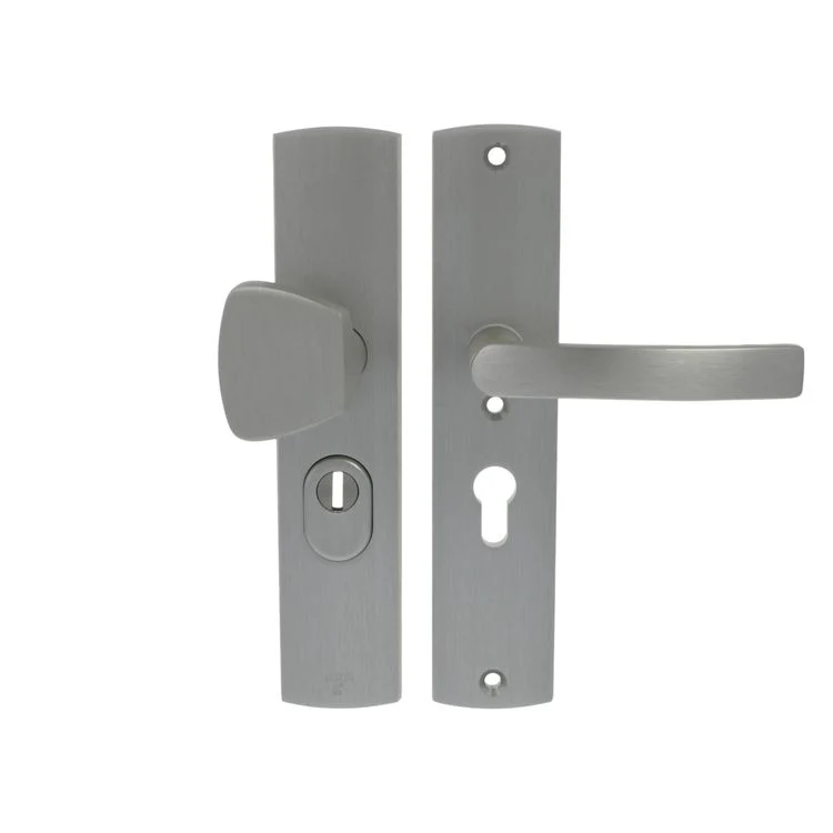 AXA duw-/krukgarnituur PC55 zilver RVS SKG*