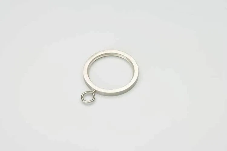 Anchor gordijnring met inleg en oog RVS effect 19mm 6 stuks