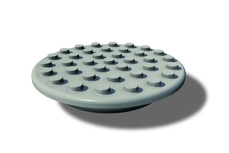 Secucare anti-slipdop rond grijs 14st