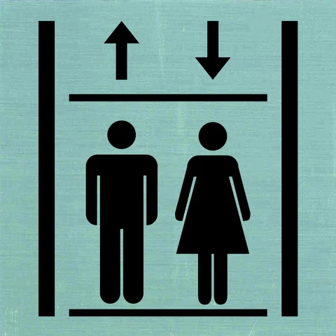 Pickup pictogram lift aluminium 80x80mm