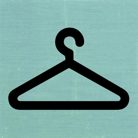 Pickup pictogram garderobe aluminium 80x80mm
