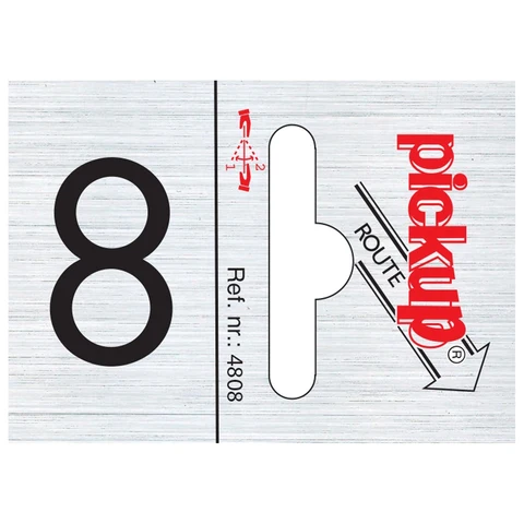 Pickup pictogram route cijfer 8 aluminium 25x44mm