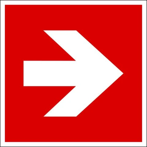Pickup pictogram richtingspijl 90° 150x150mm