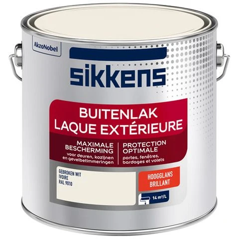 Sikkens Buitenlak hoogglans RAL9010 2,5L
